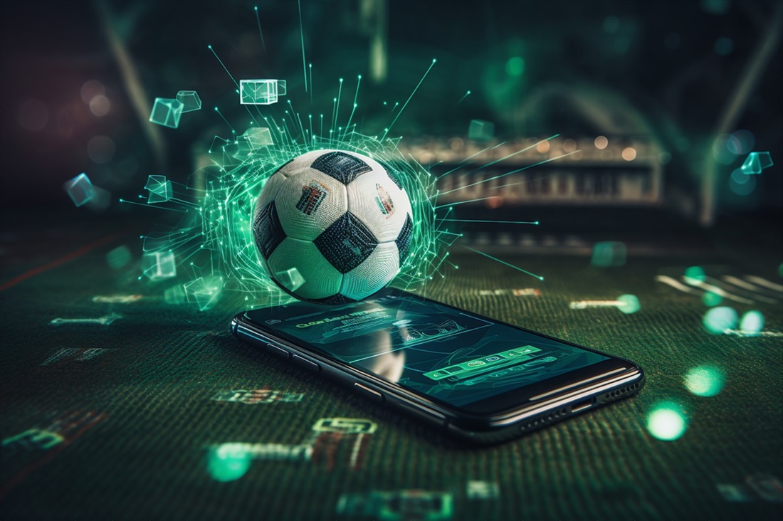 Celular com bola de futebol em 3D; onde assistir ao campeonato brasileiro